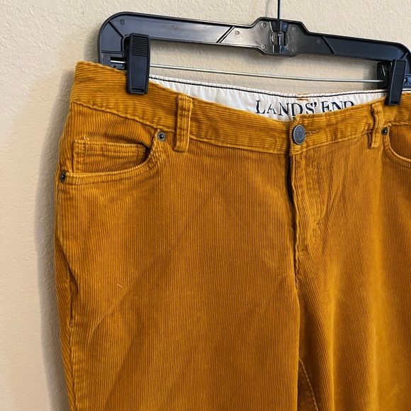 Land’s End Corduroy Stretch Slim Straight Leg Pants in Golden Wheat Size 12 - Picture 2 of 6